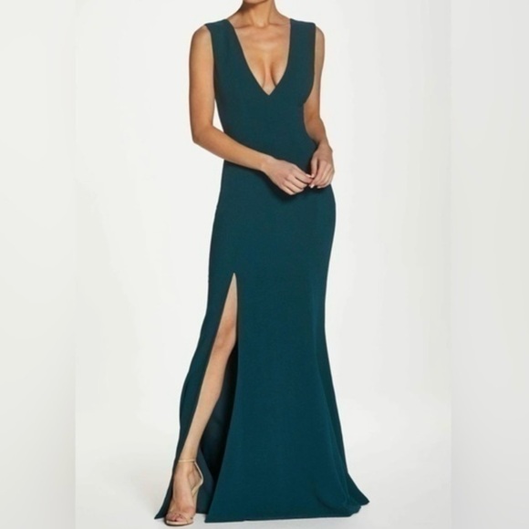 Dress The Population Sandra Gown Pine Green XXL - Picture 2 of 10